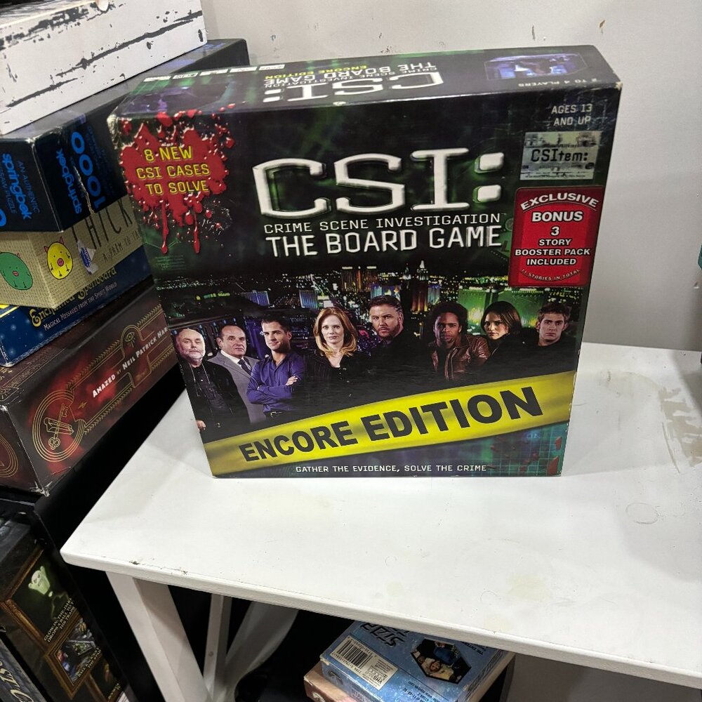 CSI‎ Crime Scene Investigation Board Game Encore Edition Excellent Condition